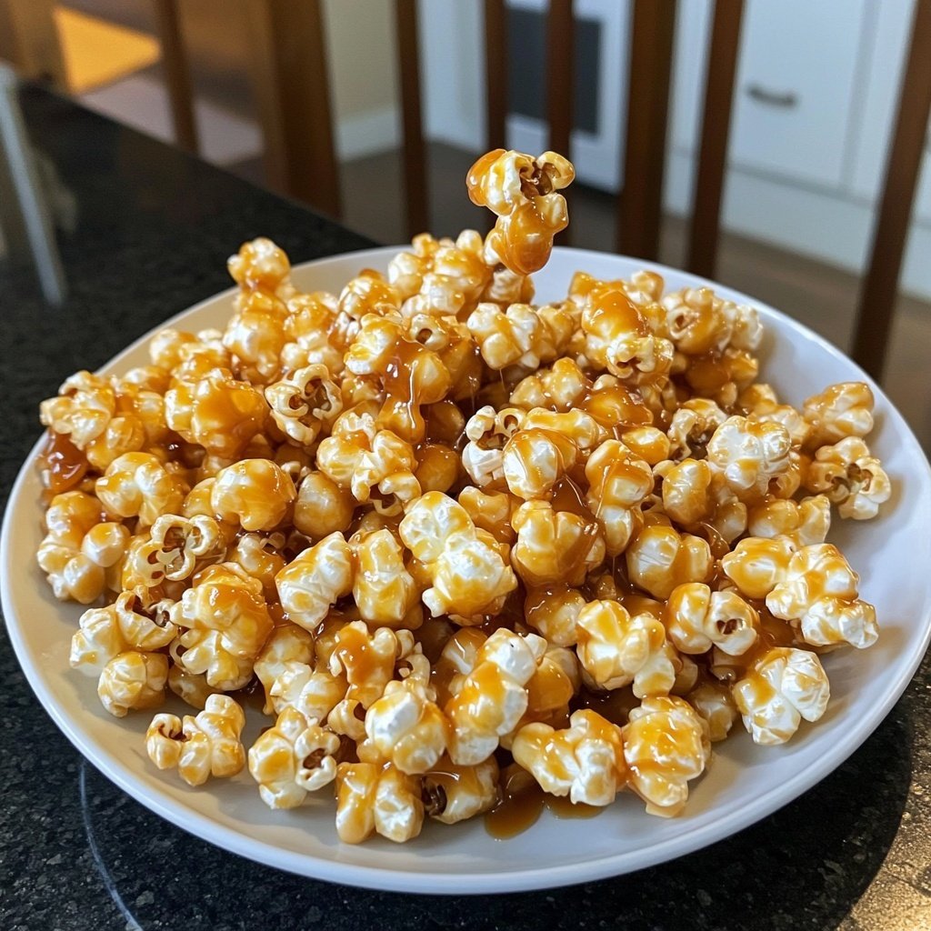 Quick Caramel Corn with Sweetened Condensed Milk