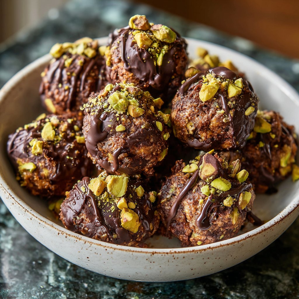 Chocolate Pistachio Coconut Bites