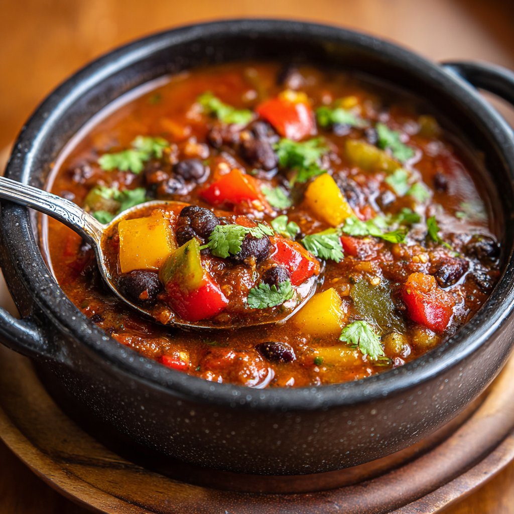 Healthy Crockpot Black Bean Chili