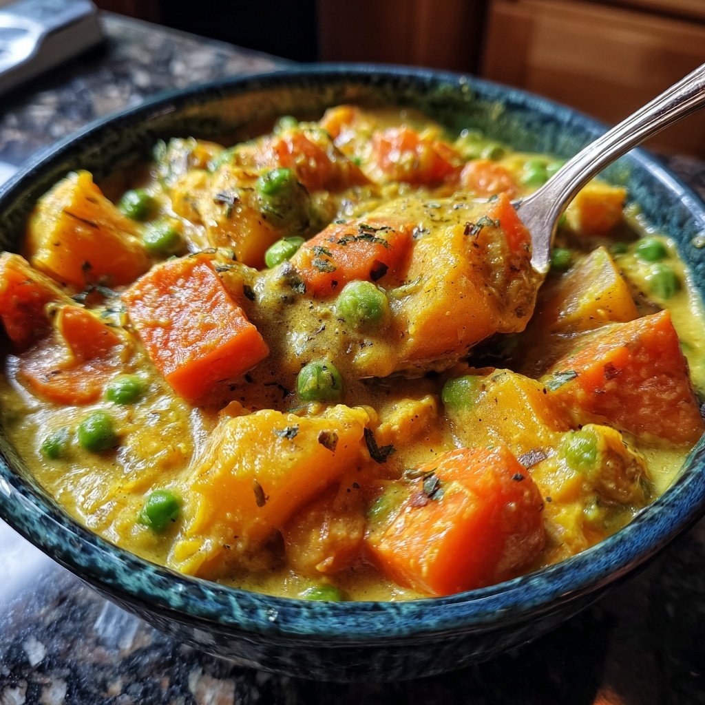 Healthy Crockpot Vegetable Coconut Stew