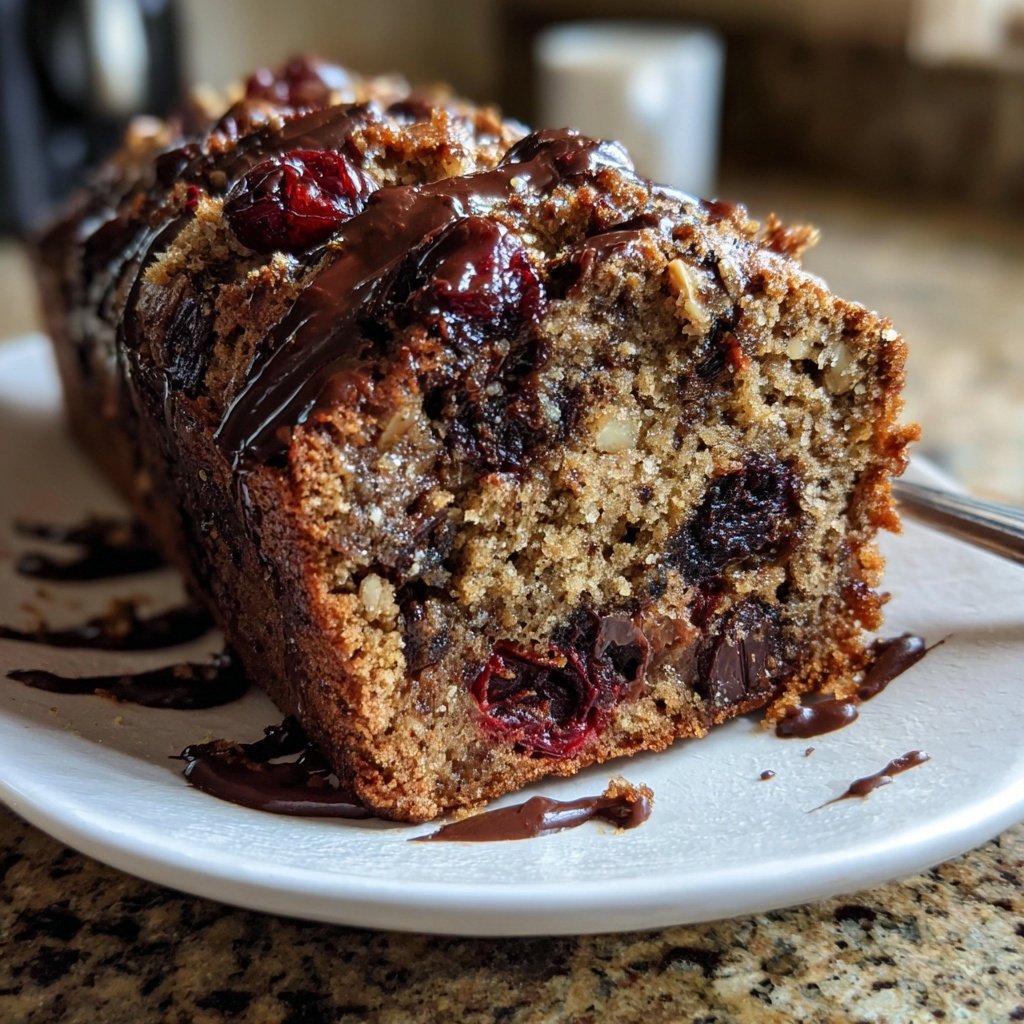 Chocolate Cherry Almond Loaf