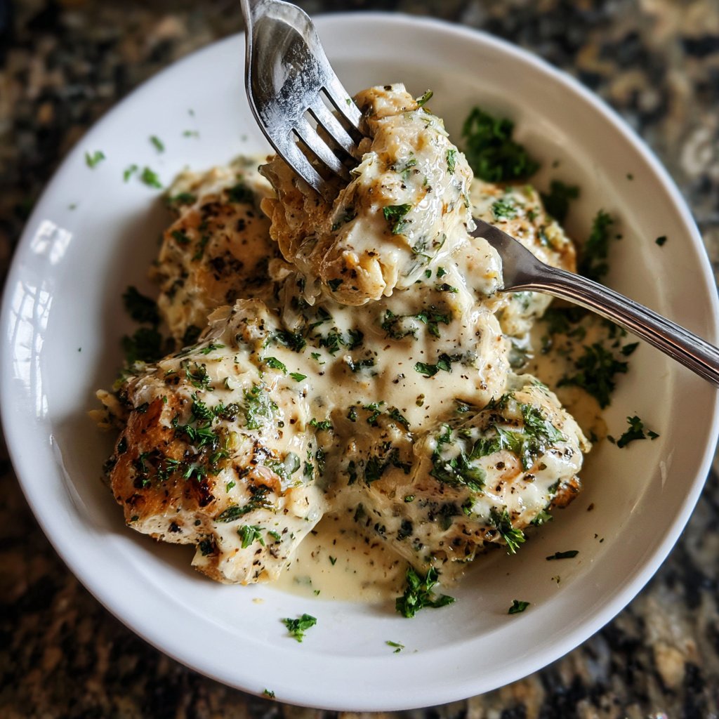 Easy Slow Cooker Garlic Parmesan Chicken