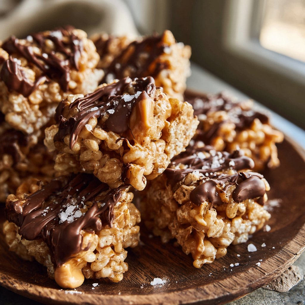 Chocolate Peanut Butter Rice Crispy Treats