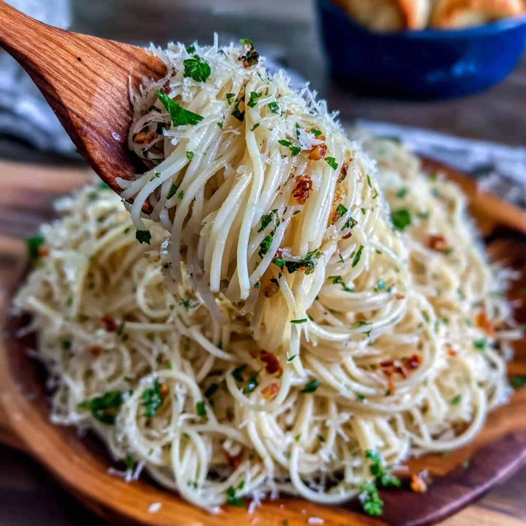 Angel Hair Pasta With Garlic And Olive Oil