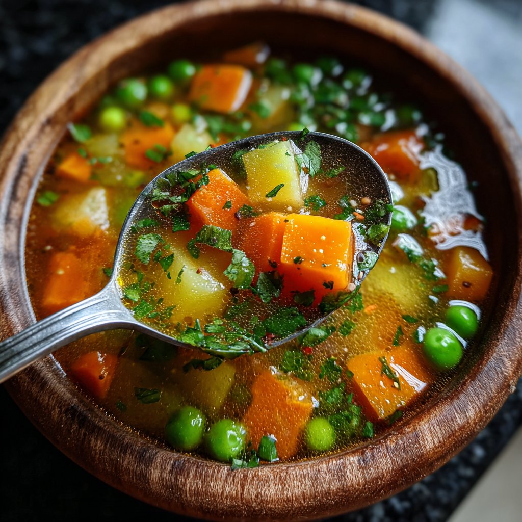 Light Spring Soup With Vegetables