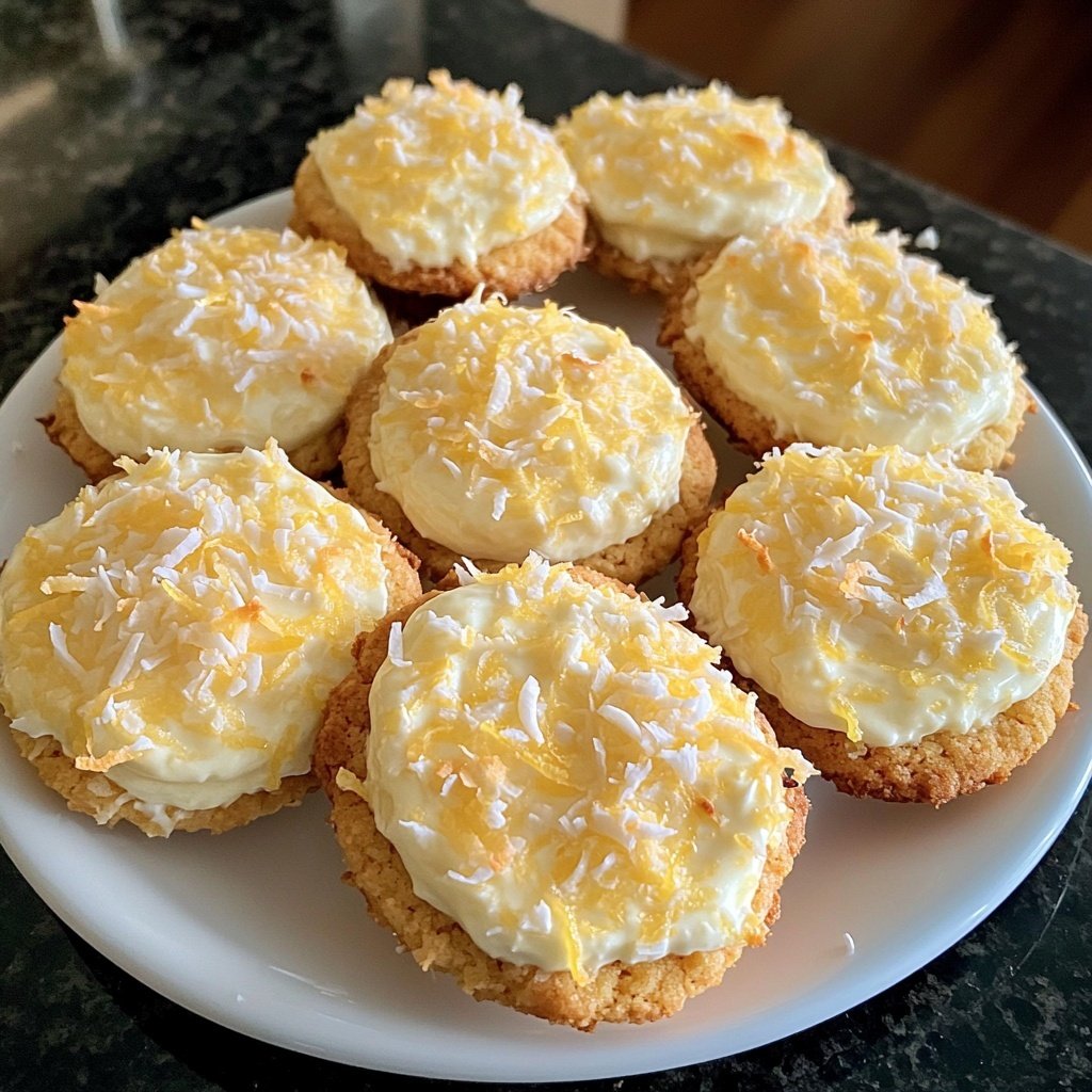 Lemon Coconut Cheesecake Cookies