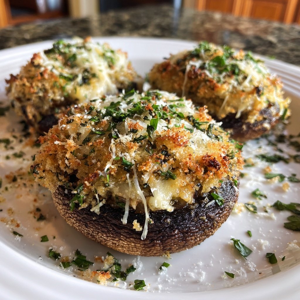 Romantic Stuffed Portobello Mushrooms