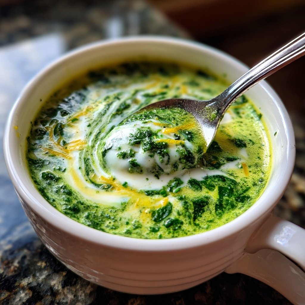 Creamy Lemon Spinach Soup