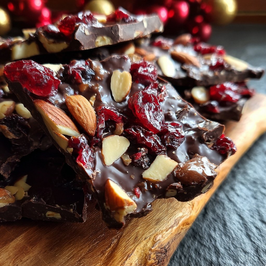 Chocolate Cranberry Almond Bark