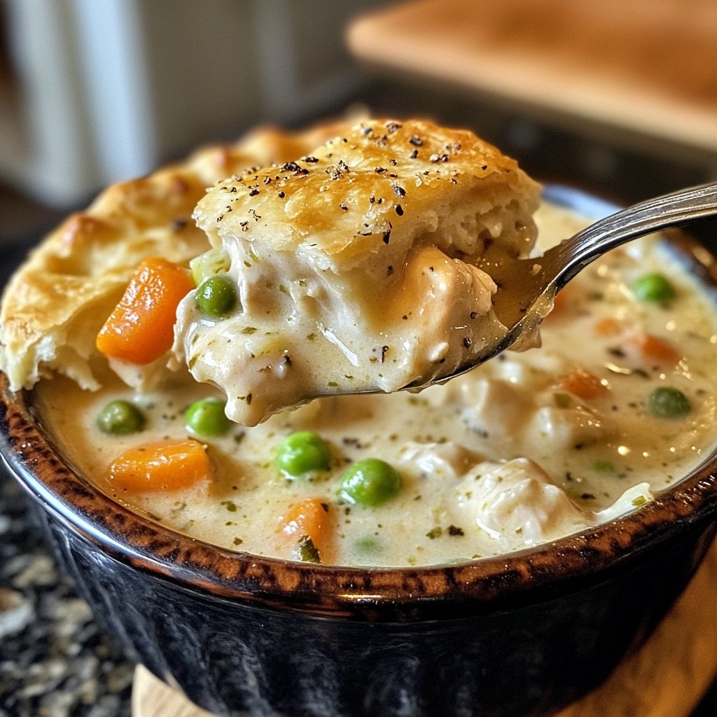 Spicy Crockpot Chicken Pot Pie Filling