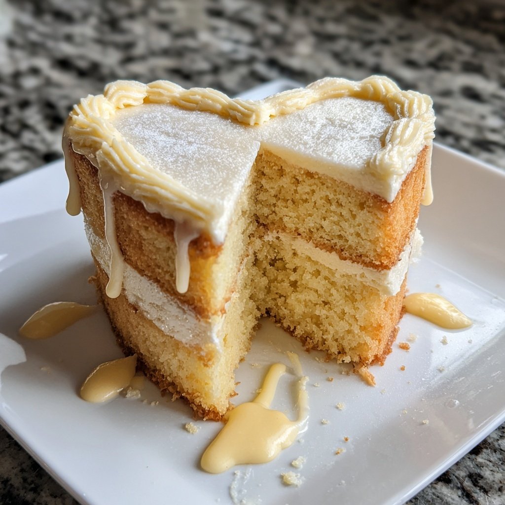 Mini Heart Cake with Vanilla Sponge