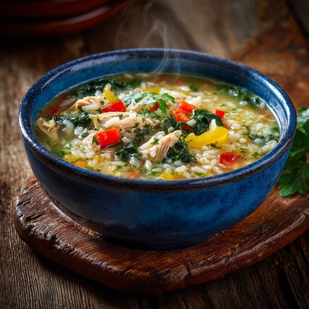 Healthy Chicken Vegetable Rice Soup