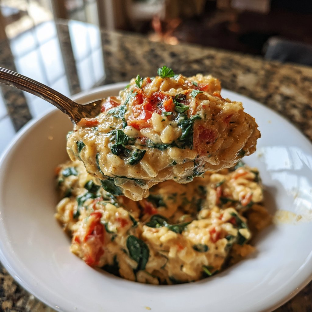 Creamy Spinach Tomato Rice