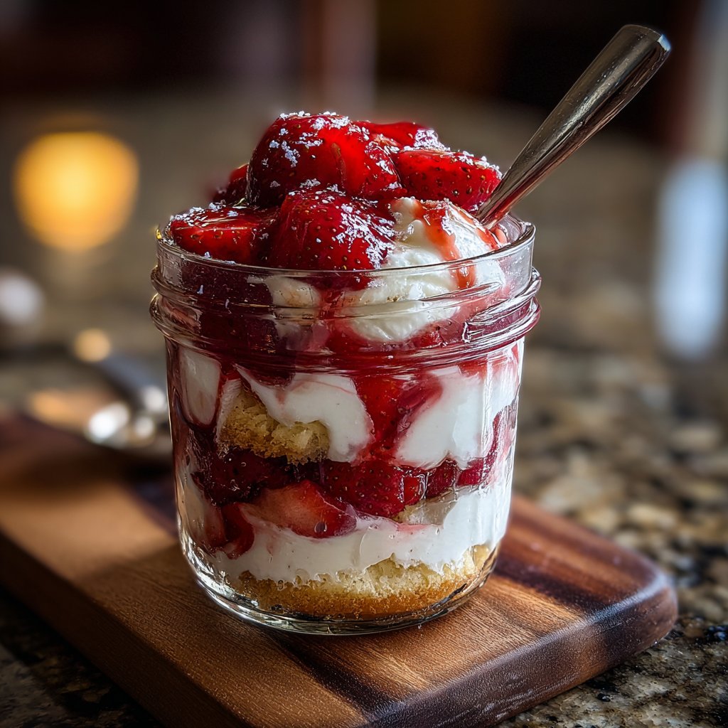 Strawberry Shortcake Trifle In A Jar