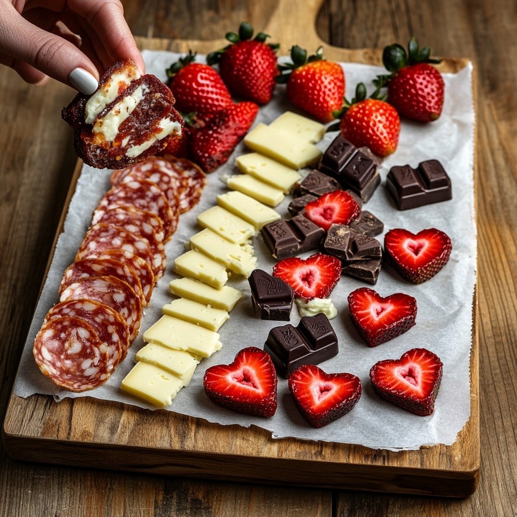 Valentines Day Charcuterie Board Easy