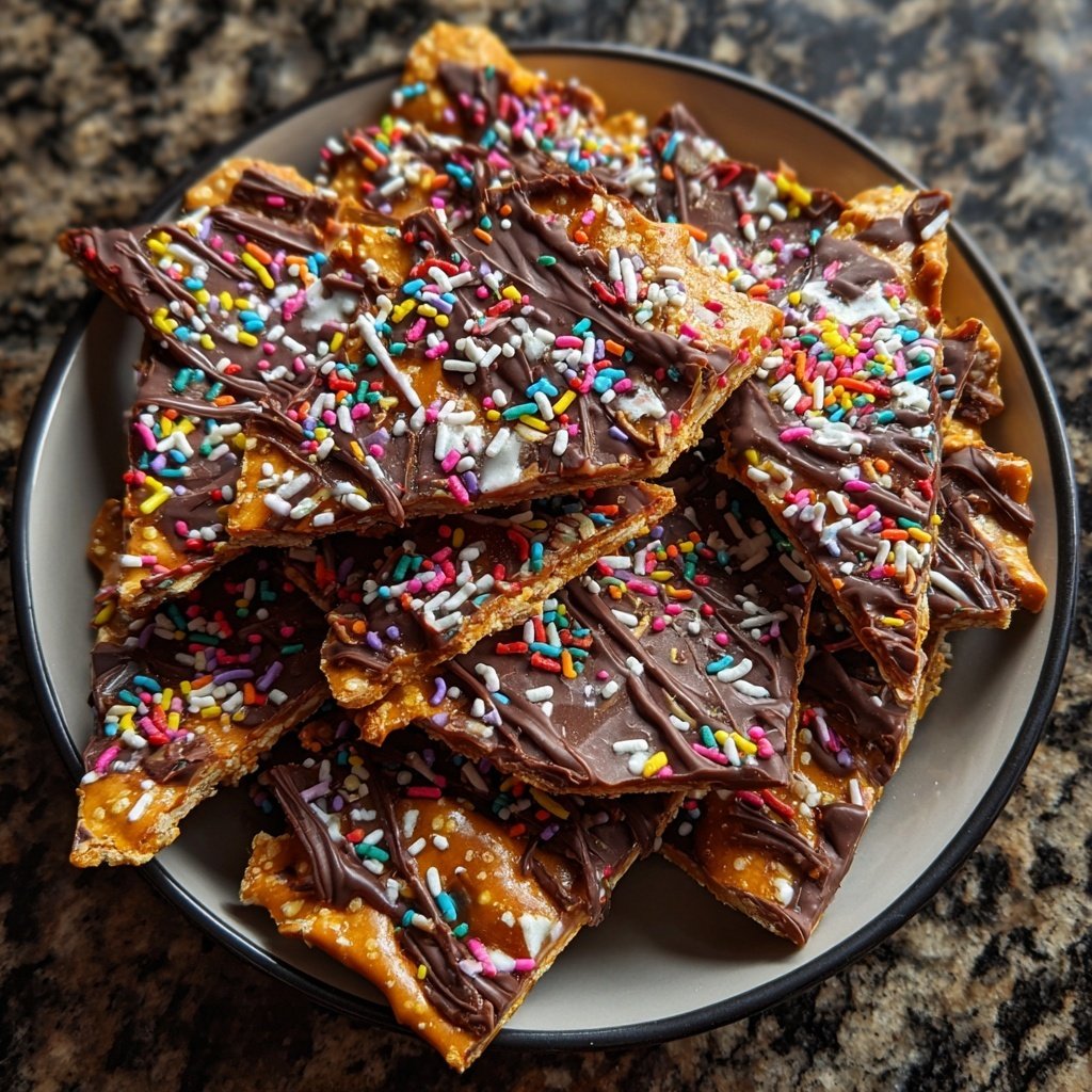 Super Bowl Dessert Chocolate Pretzel Bark
