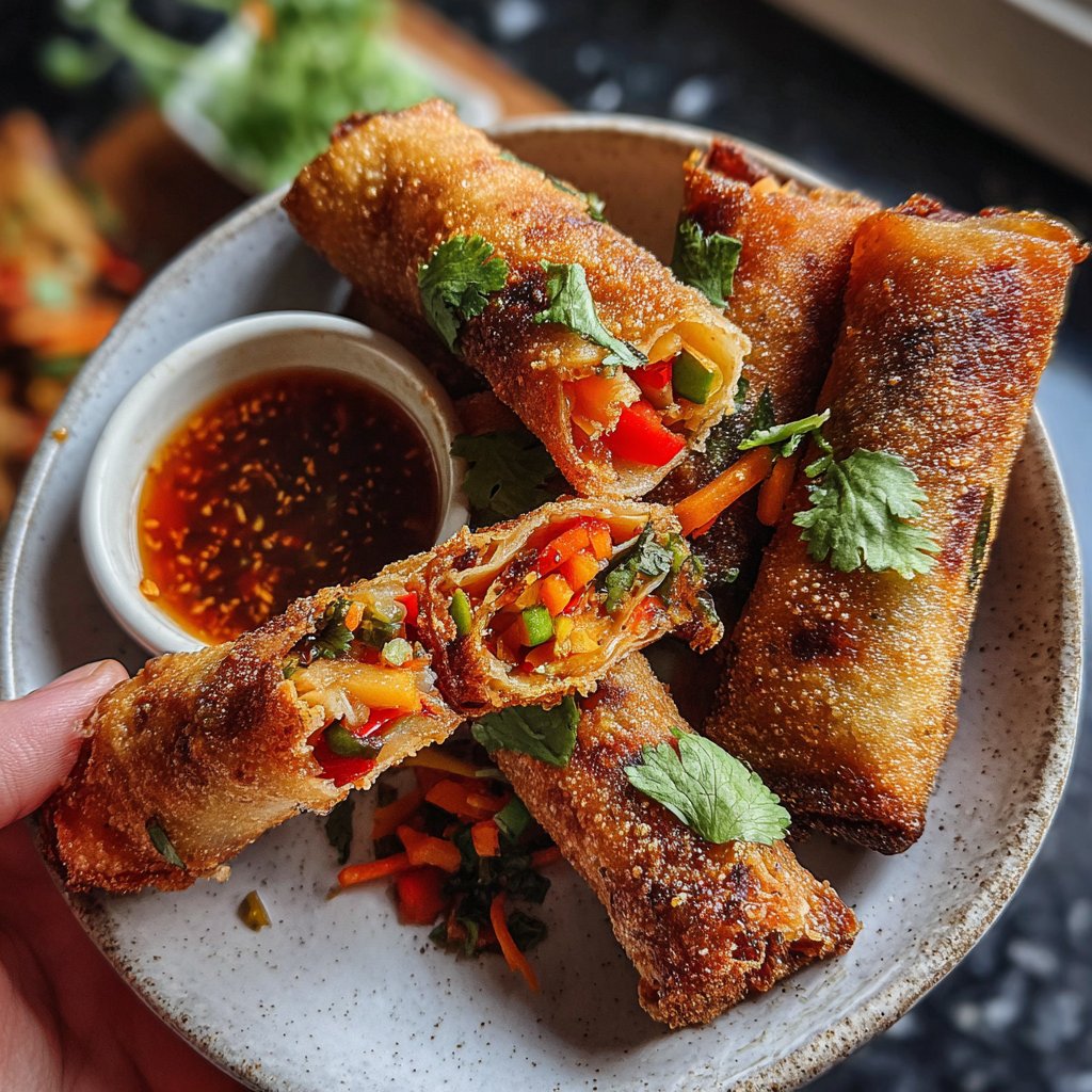 Super Bowl Veggie Spring Rolls