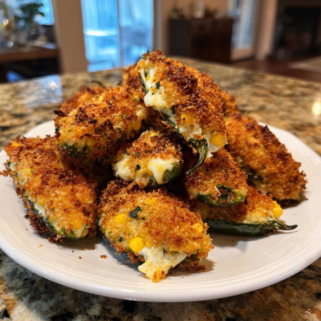 Jalapeno Poppers Stuffed with Corn