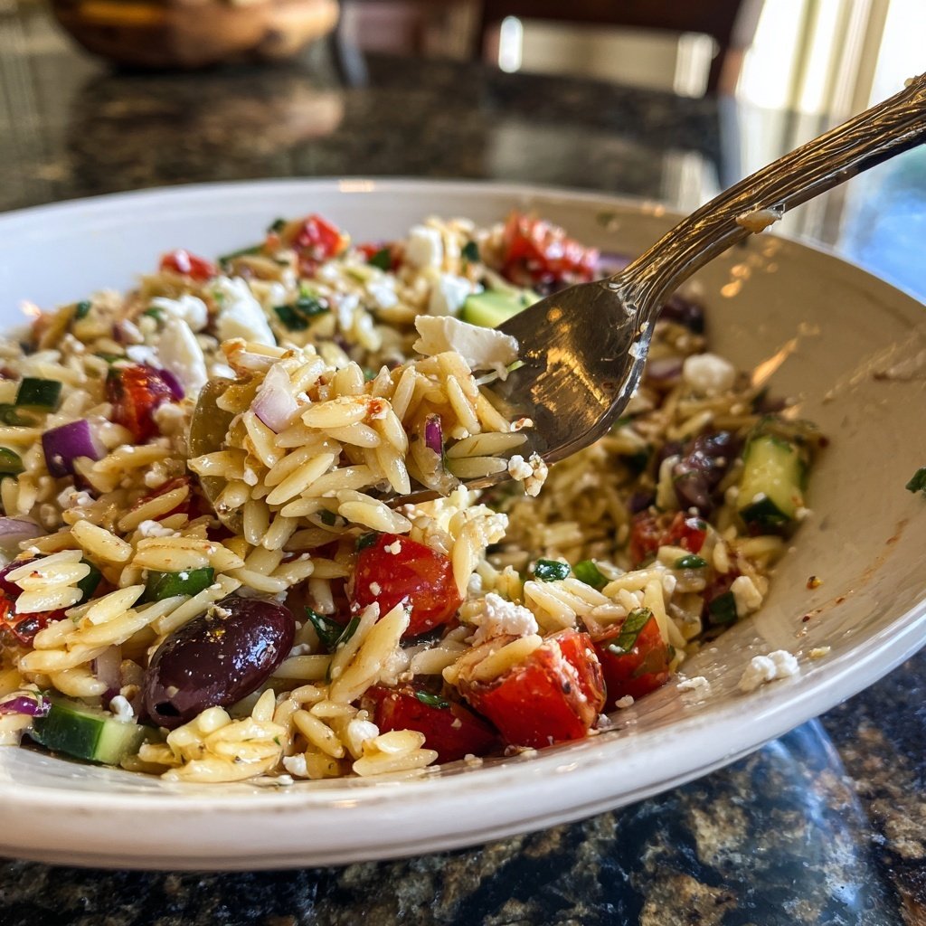 Healthy Lunch Greek Orzo Salad
