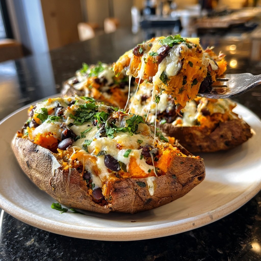 Valentine Dinner Stuffed Sweet Potatoes