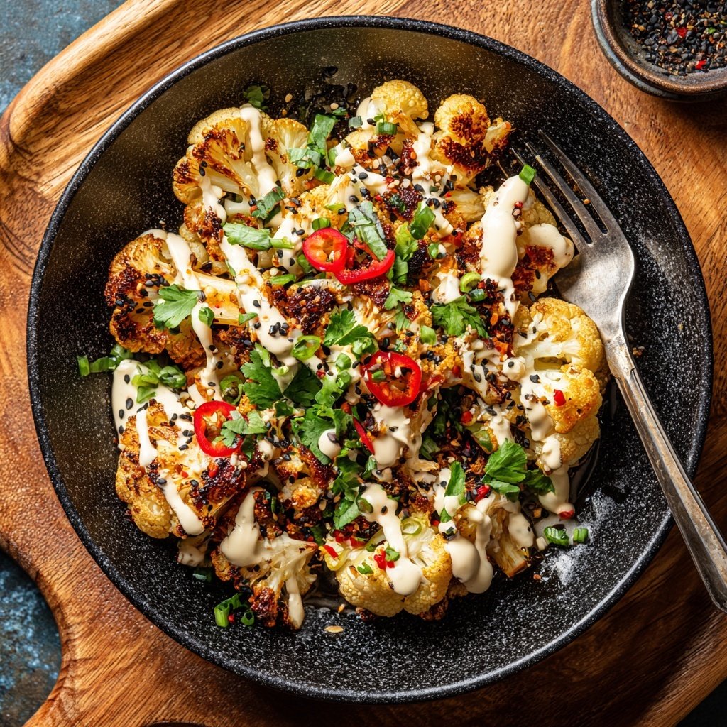 Roasted Cauliflower Tahini Bowl